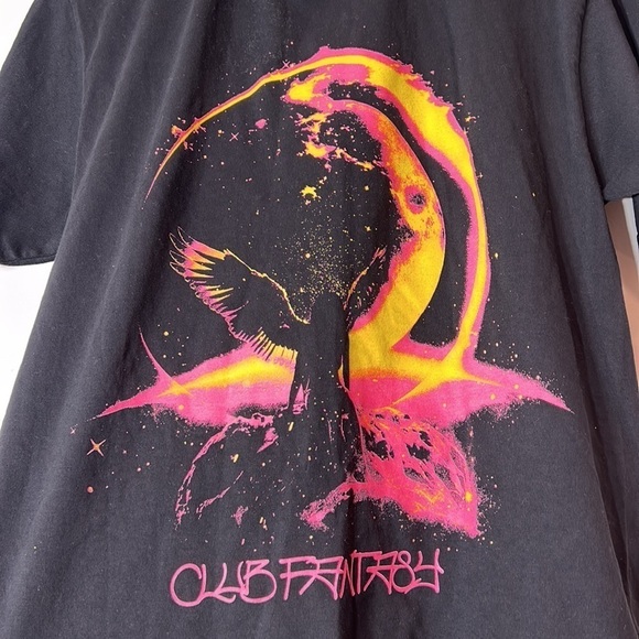 CLUB FANTASY SHORT SLEEVE CREWNECK T-SHIRT SMALL BLACK women’s nwot - Picture 3 of 7